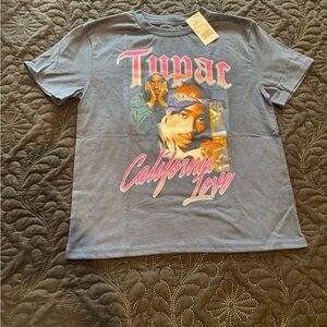 2Pac California Love Graphic Short Sleeve Tee - navy blue